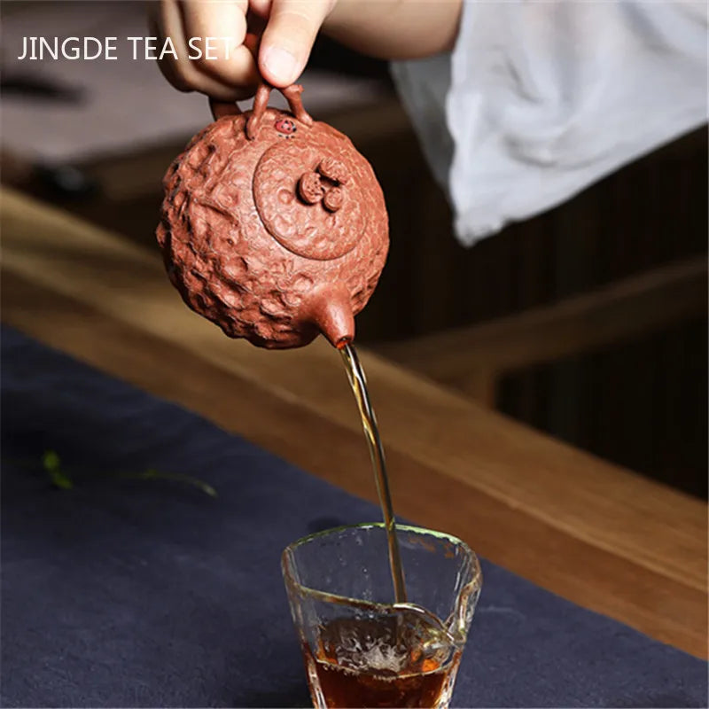 Master Handmade Purple Clay Teapot Raw Ore Section Mud Filter Tea Pot Household Zisha Beauty Kettle Chinese Yixing Tea Set 260ml
