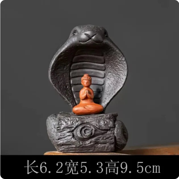 Purple Clay Animal Sculpture Tea Pet Ornaments Boutique Tea Tray Decoration Chinese Zodiac Handmade Crafts Tea Set Accessories