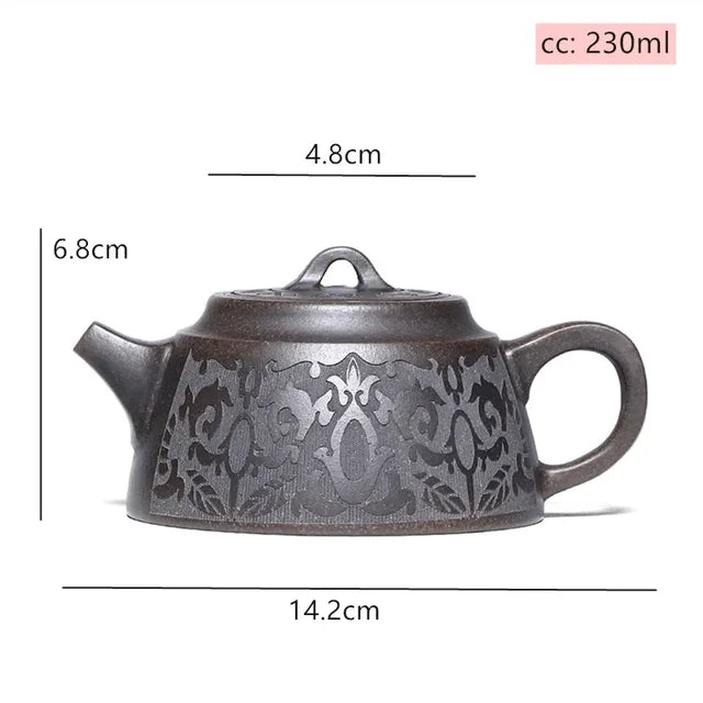 Retro Yixing Purple Clay Teapot Handmade Raw Ore Tea Set Zisha Filter Beauty Tea Infuser Tradition Chinese Teaware 230ml