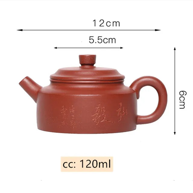 Tradition Raw Ore Dahongpao Teapot Chinese Yixing Purple Clay Tea Pot Home Ball Hole Filter Beauty Kettle Tea Sets Gifts 120ml
