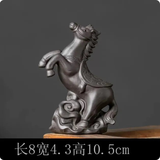 Purple Clay Animal Sculpture Tea Pet Ornaments Boutique Tea Tray Decoration Chinese Zodiac Handmade Crafts Tea Set Accessories