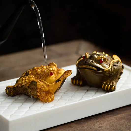 Resin Color-changing Tea Pet Ornaments Tea Tray Animal Sculpture Decoration Boutique Tea Set Accessories Desktop Decor Crafts